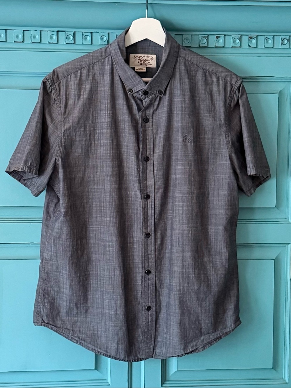 Men's Slim Fit Short Sleeve Button-Down Shirt by Original Penguin